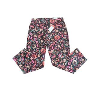 Croft & Barrow Womens Effortless Stretch Pants Size 16 Regular Paisley